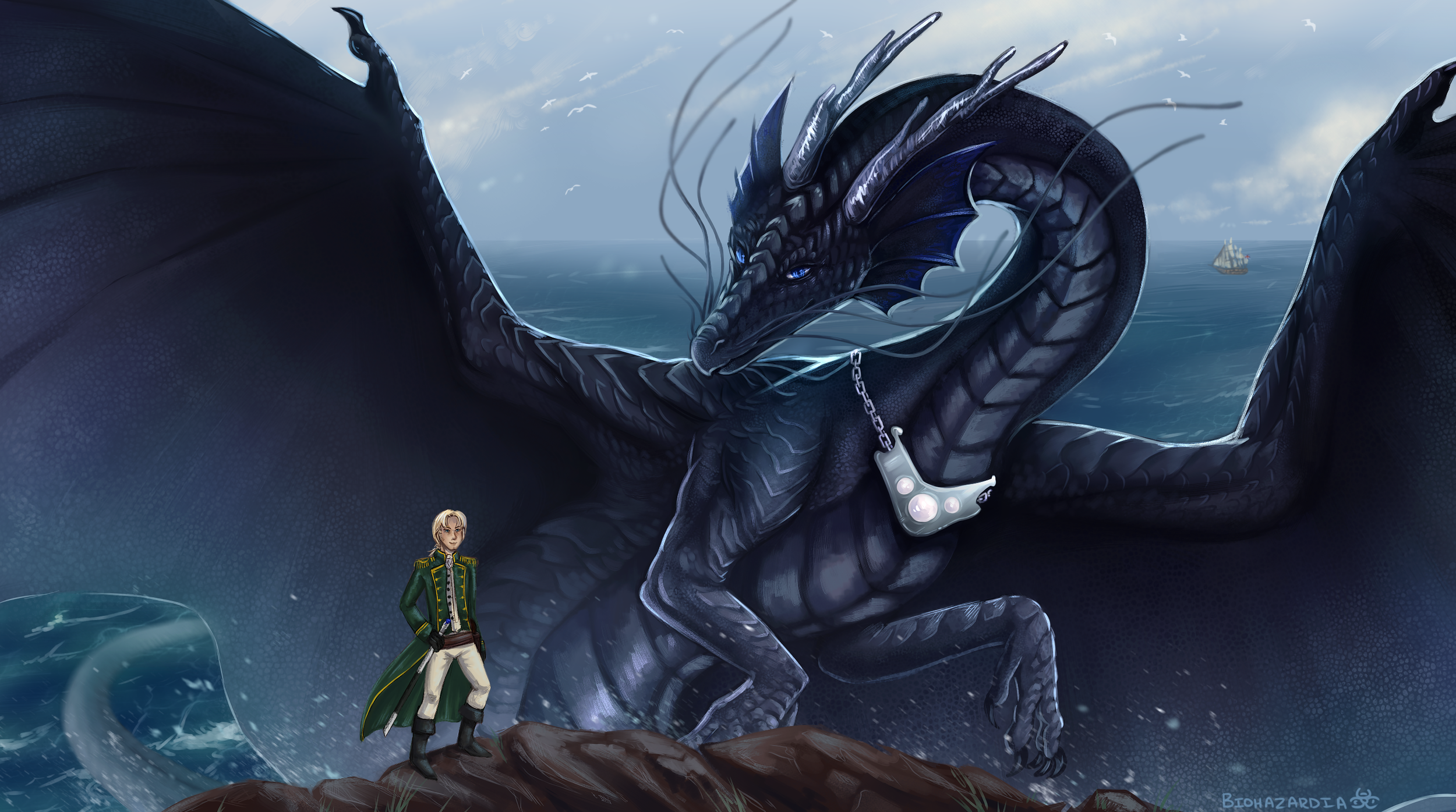 A boy and his dragon.